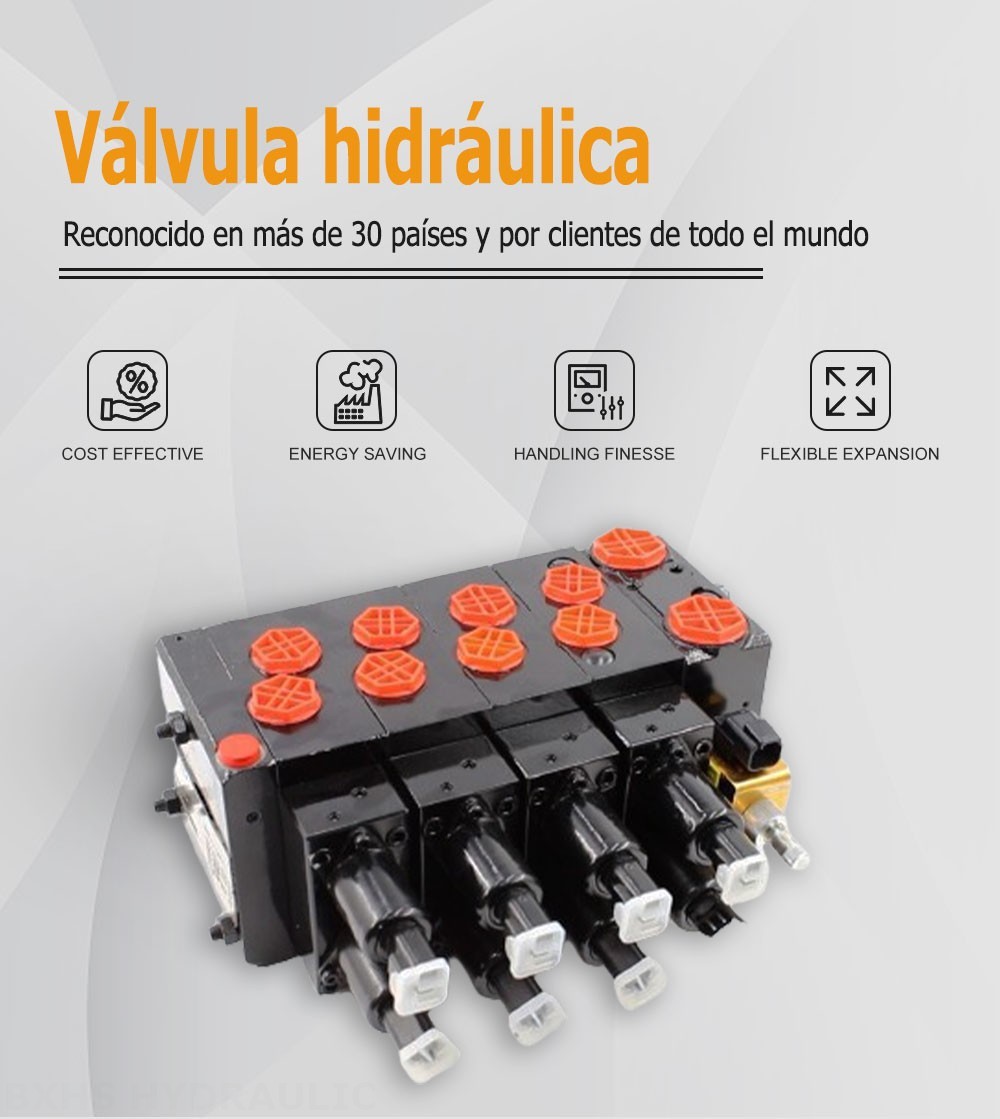 HSDVG32 Eléctrico proporcional y manual 5 carretes Válvula de control proporcional